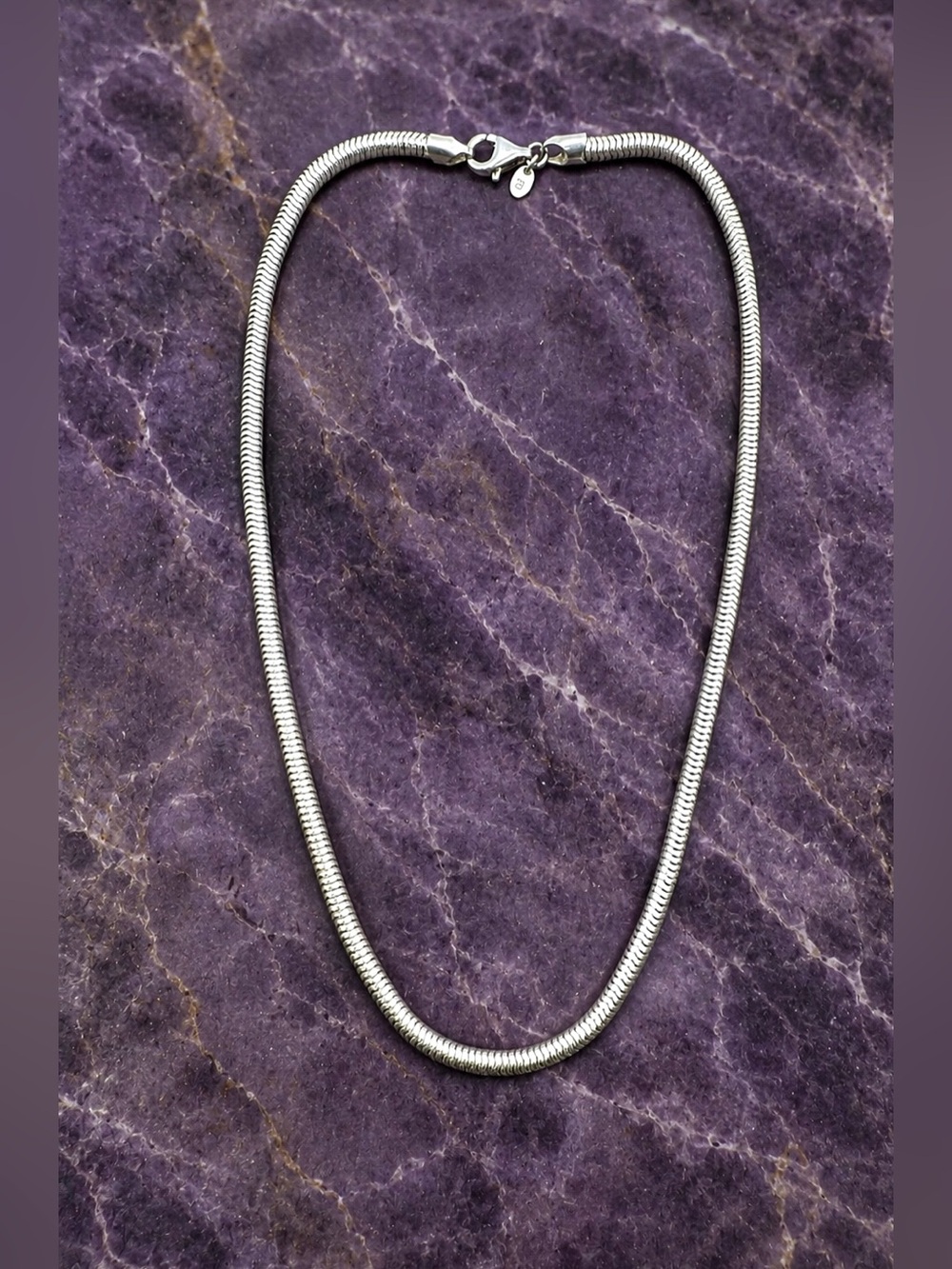 Milor Italy 950 Sterling Silver Womens Diamond Cut Thick Snake Chain Necklace - Picture 1 of 5